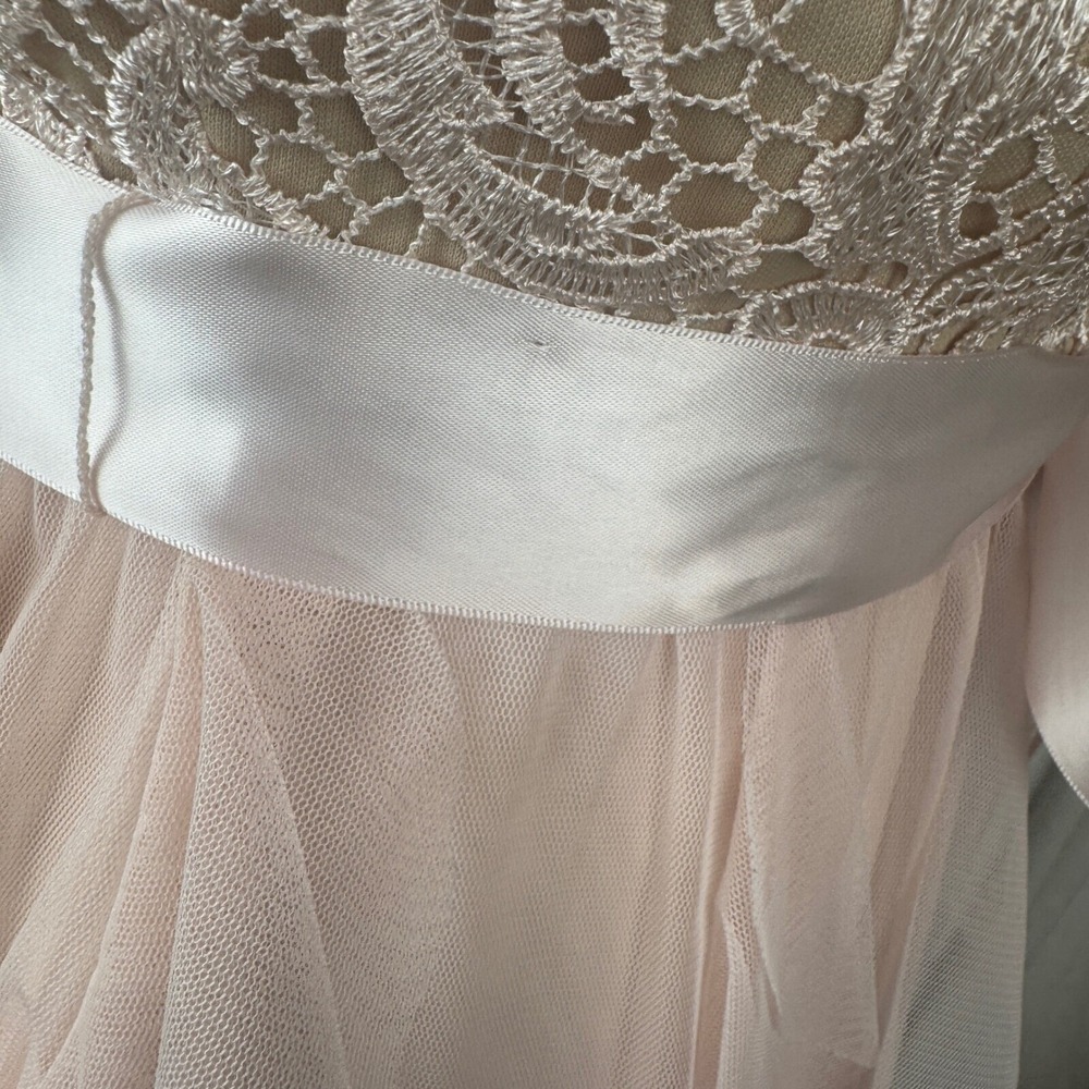 Teeze‎ Me Party Dress Womens Size 7 Pink Lace Ballet Angel Coquette Fairy Glam - Picture 4 of 12